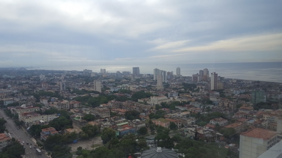 Vista de la Habana desde el restaurante Sierra Maestra,     TRyp Habana Libre 