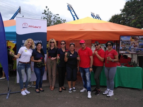 Team Melia Cuba at holiday fair in Holguin City